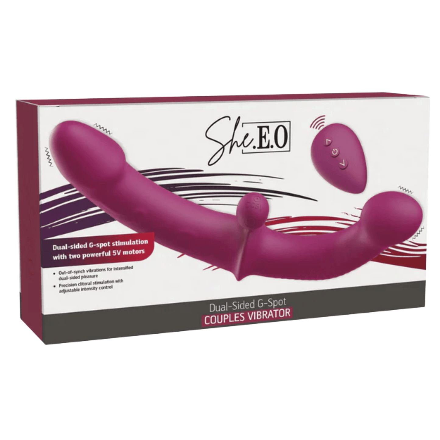 Sh! Women's Store Double Dildo Dual-Sided G-Spot Vibe with Remote Control