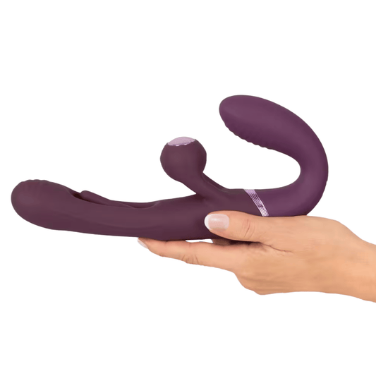 Sh! Women's Store Strapless Dildo Javida Remote Control Strapless Strap-On with Flicking Tongue