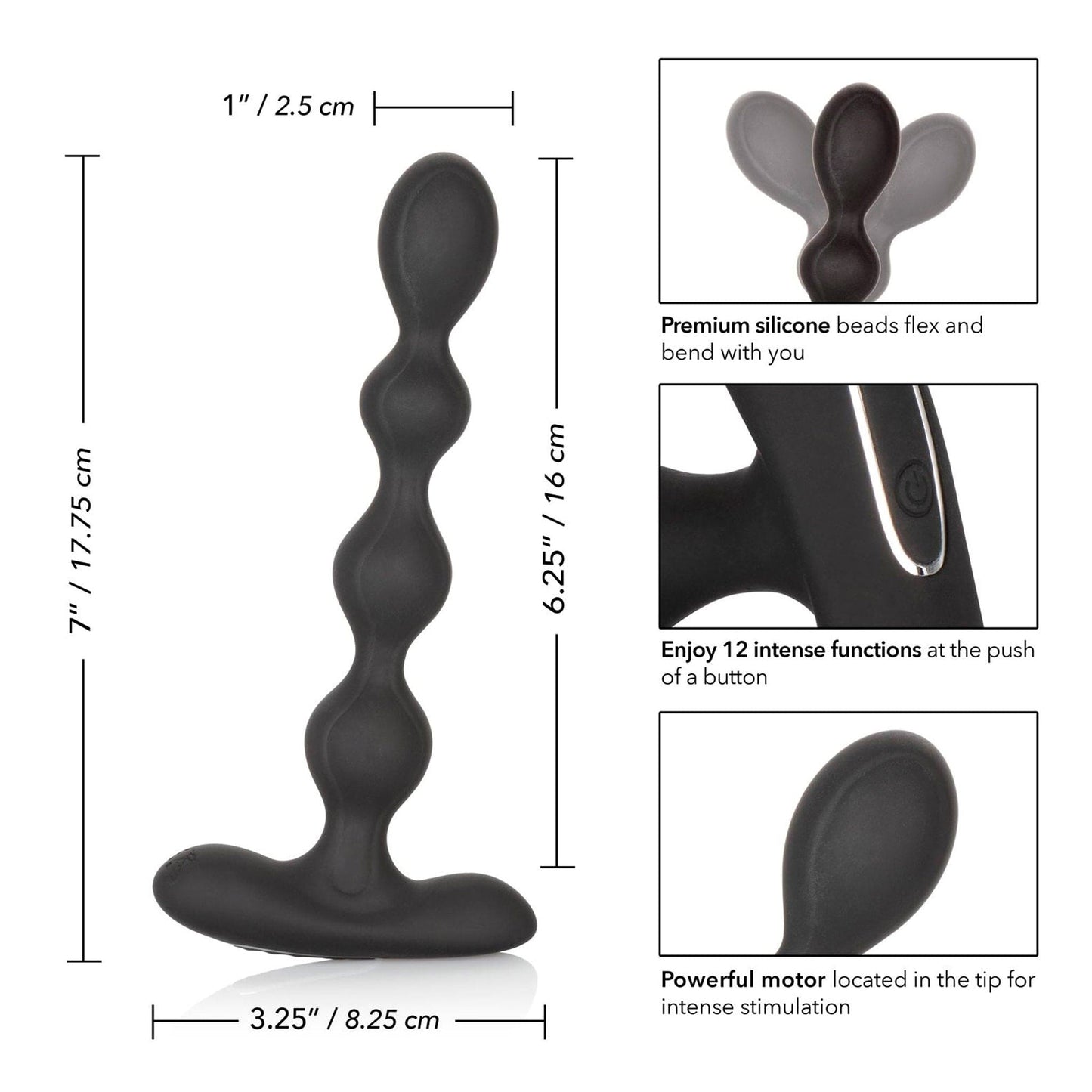 Eclipse Slender Vibrating Anal Beads - Sh! Women's Store