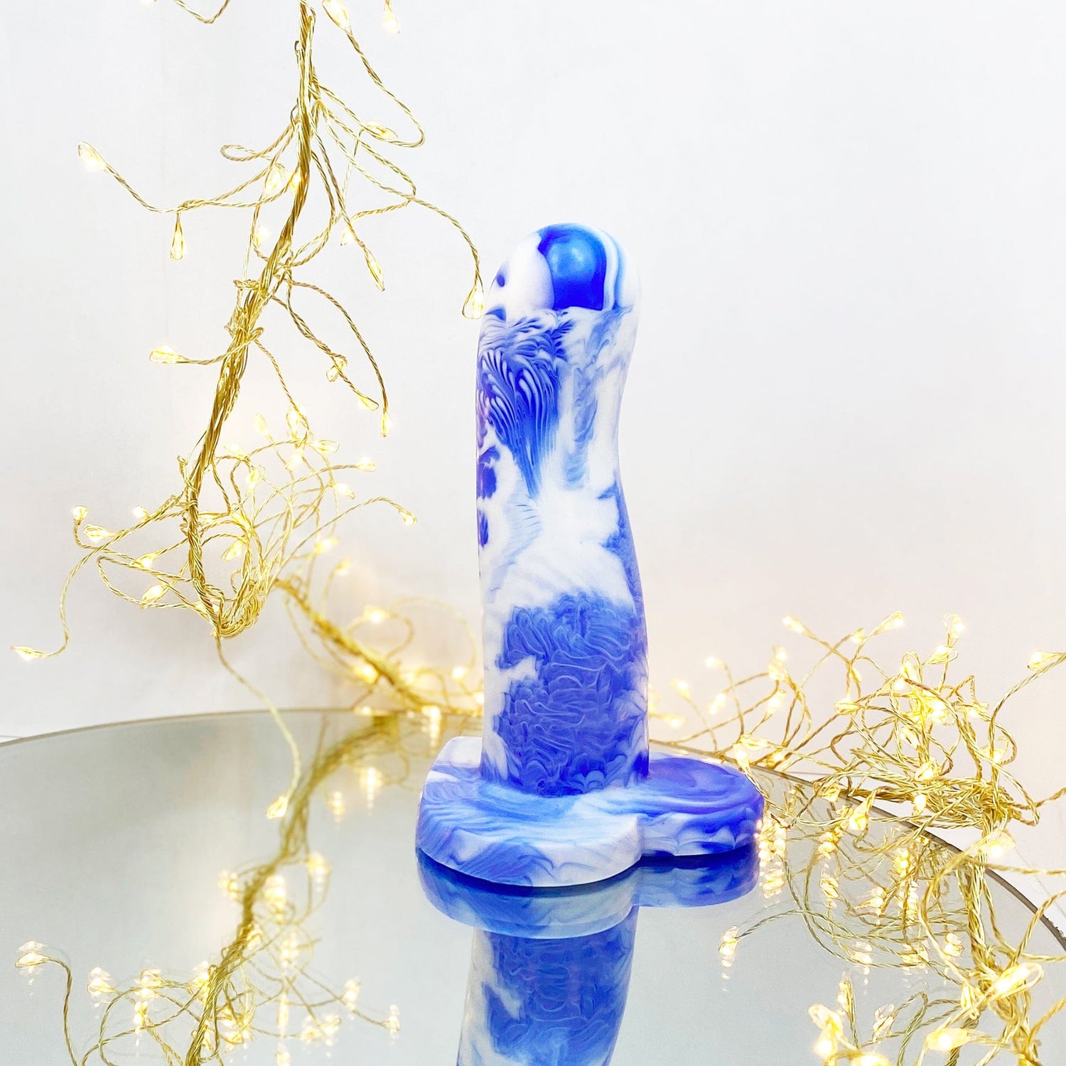 Honey G-Spot Dildo in Blue Marble Silicone