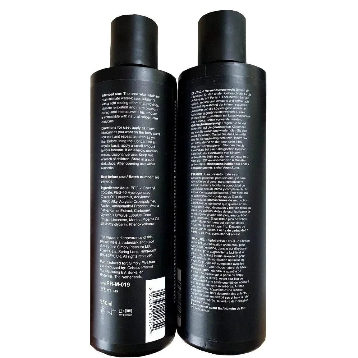 Relax Anal Lube 250ml - Sh! Women's Store