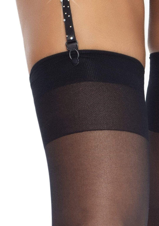 Rhinestone Mesh Garter Belt - Sh! Women's Store