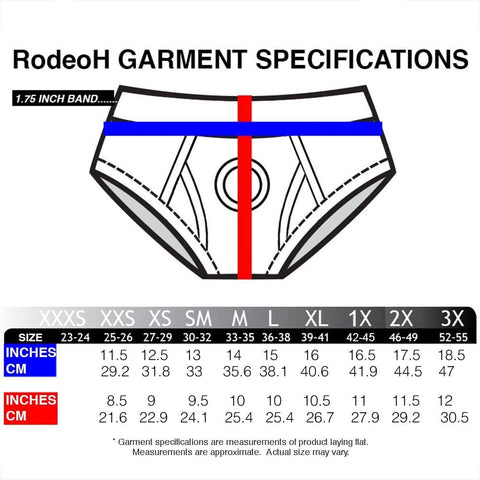 RodeoH Fabric Strap-On Harness Rodeoh Strap-On Harness Briefs: Lucky Horseshoes