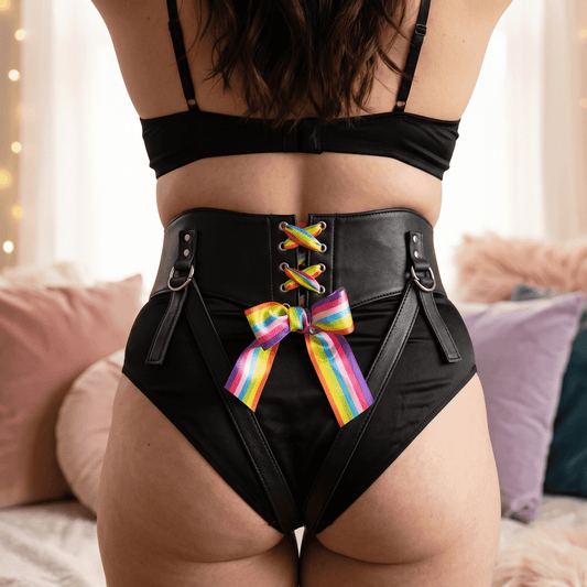 Sh! Pride Rainbow Corset-Back Strap On Harness - Sh! Women's Store