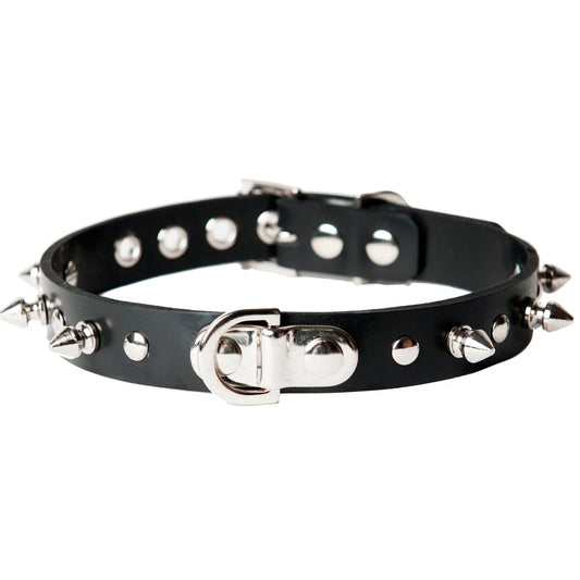 Sh! Rubber Spiked Princess Bondage Collar - Sh! Women's Store