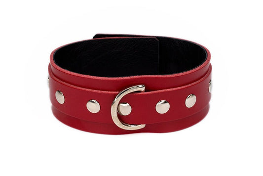 Sh! Women's Store Collars Red Collar / Medium / Large (15.5 -19.5") Sh! Leather Bondage Collar