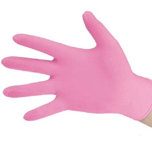 Sh! Women's Store Gloves Medium Non Latex Pink Gloves: 10 Pack