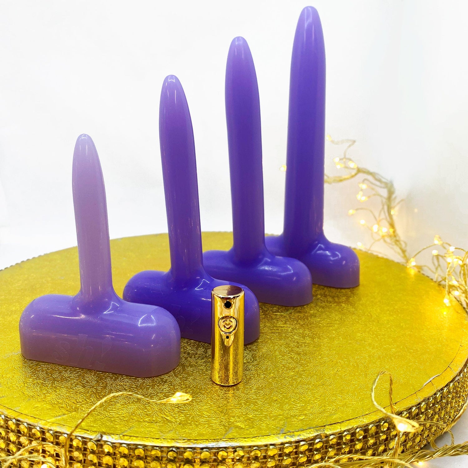 Sh! Vaginal Dilators with bullet vibrator for relaxing tense muscles during Vaginismus dilating