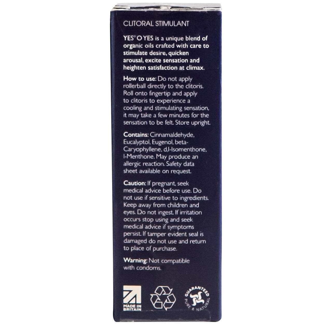 YES O YES Organic Clitoral Stimulant Oil *Discontinued* - Sh! Women's Store