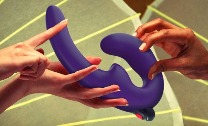Strapless dildo - a double dildo designed for strap-on type sex without a harness