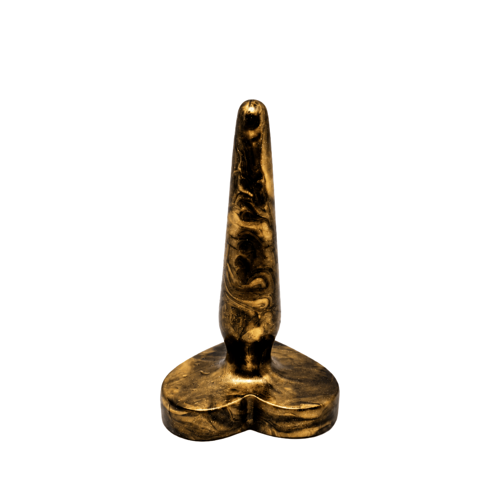 Sh! Women's Store Butt Plugs Marble Black & Gold Beginners Butt Plug