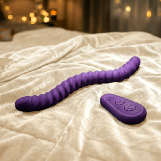 Sh! Women's Store Double Dildo Double-Ended Flexible Vibrator with Remote Control