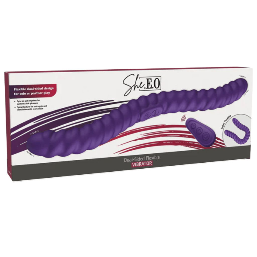 Sh! Women's Store Double Dildo Double-Ended Flexible Vibrator with Remote Control
