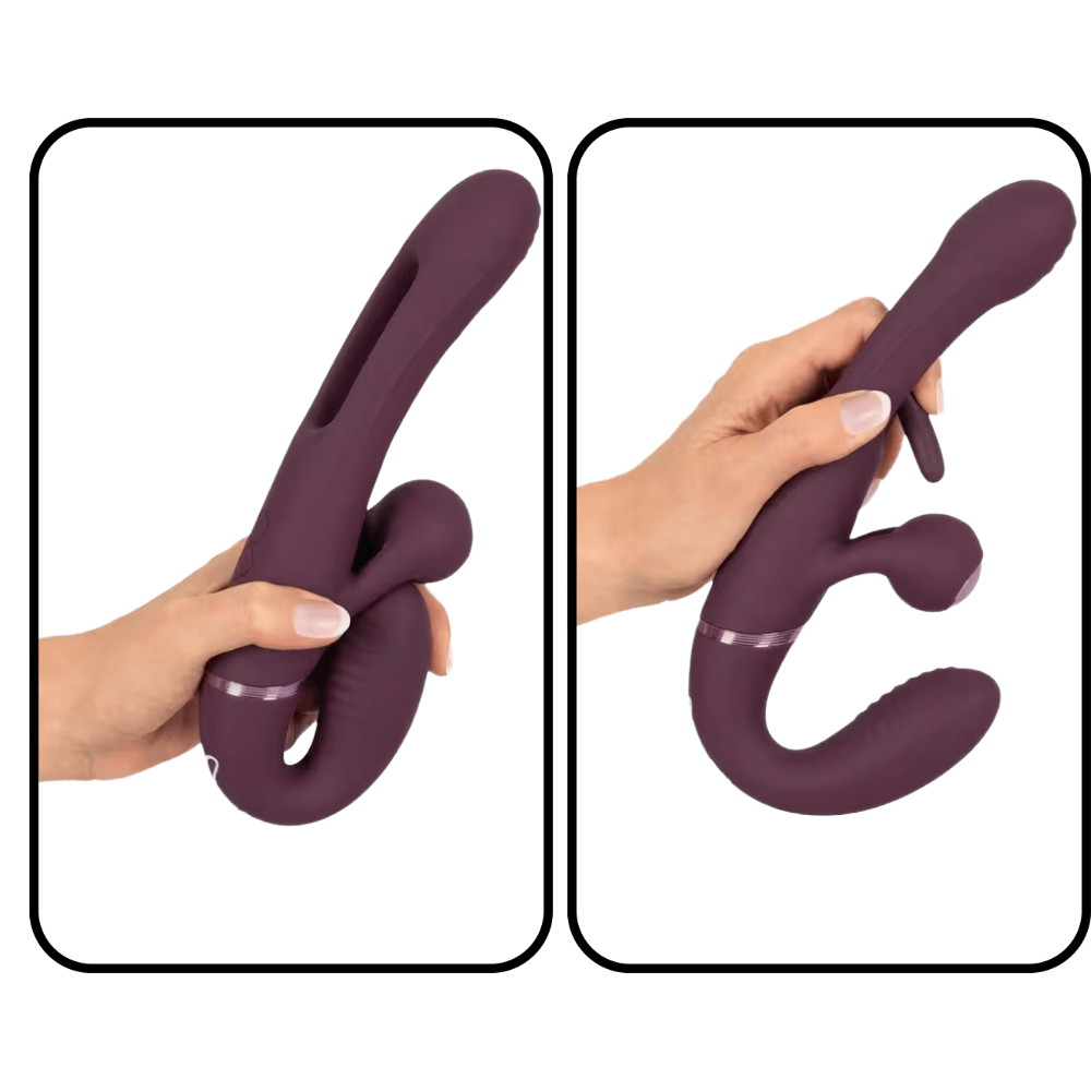 Sh! Women's Store Strapless Dildo Javida Remote Control Strapless Strap-On with Flicking Tongue