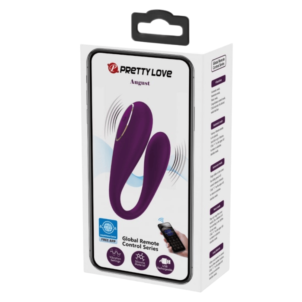 Sh! Women's Store Couple's Vibrator Pretty Love August App Control Couples Vibe