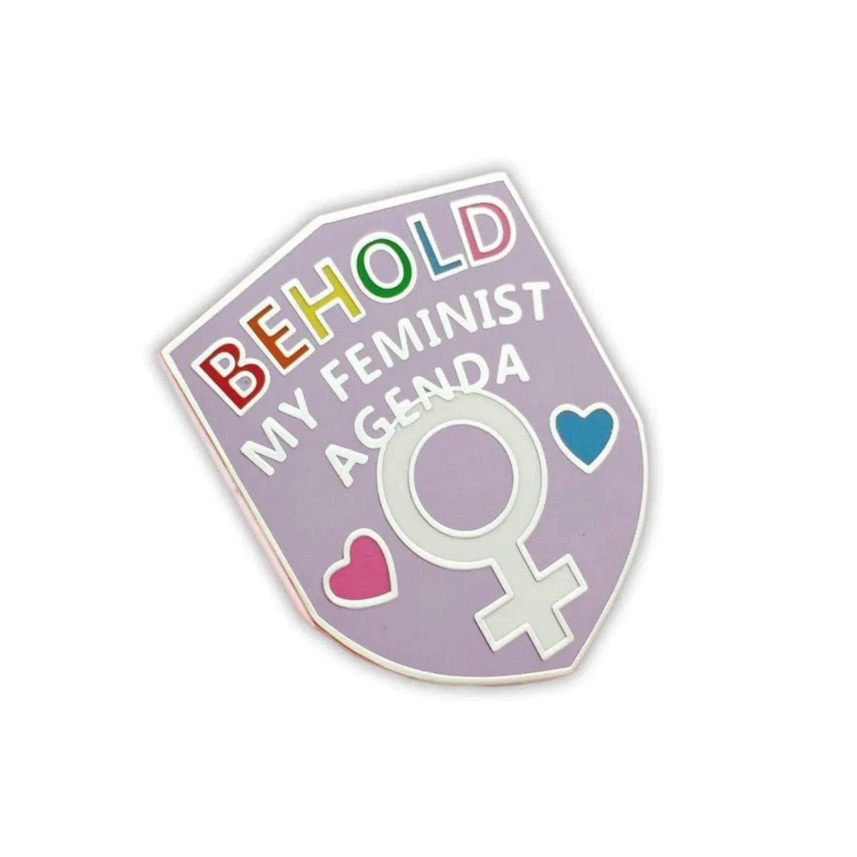 Behold My Feminist Agenda Enamel Pin DISCONTINUED - Sh! Women's Store