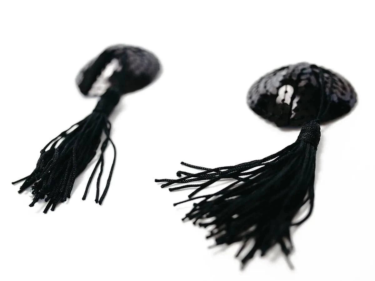 Black Sequin Nipple Tassels - Sh! Women's Store