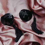 Black Sequin Nipple Tassels - Sh! Women's Store