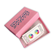 Bright Colour Wheel Enamel Ear Studs DISCONTINUED - Sh! Women's Store
