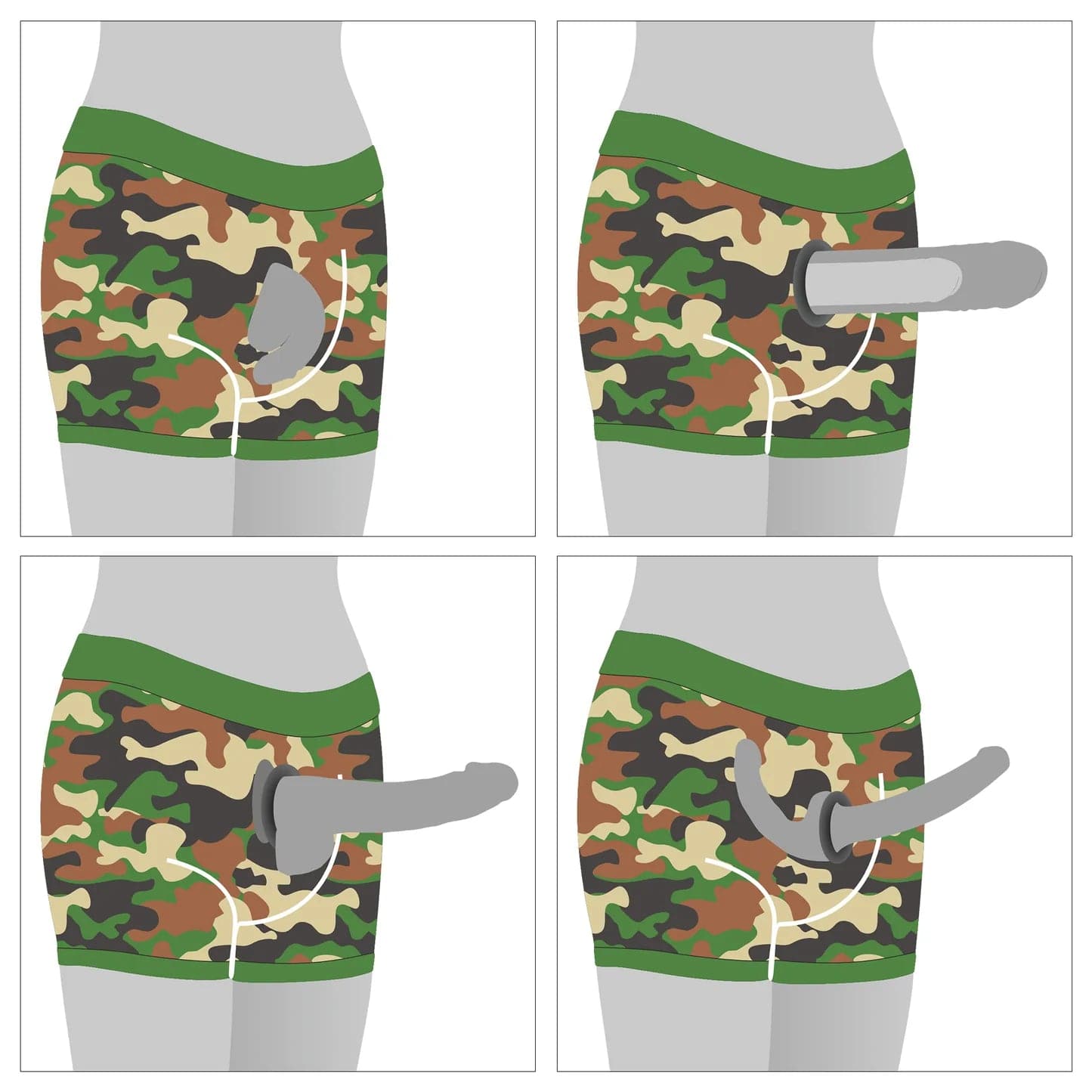 Camo Strapon Boxer Shorts - Sh! Women's Store