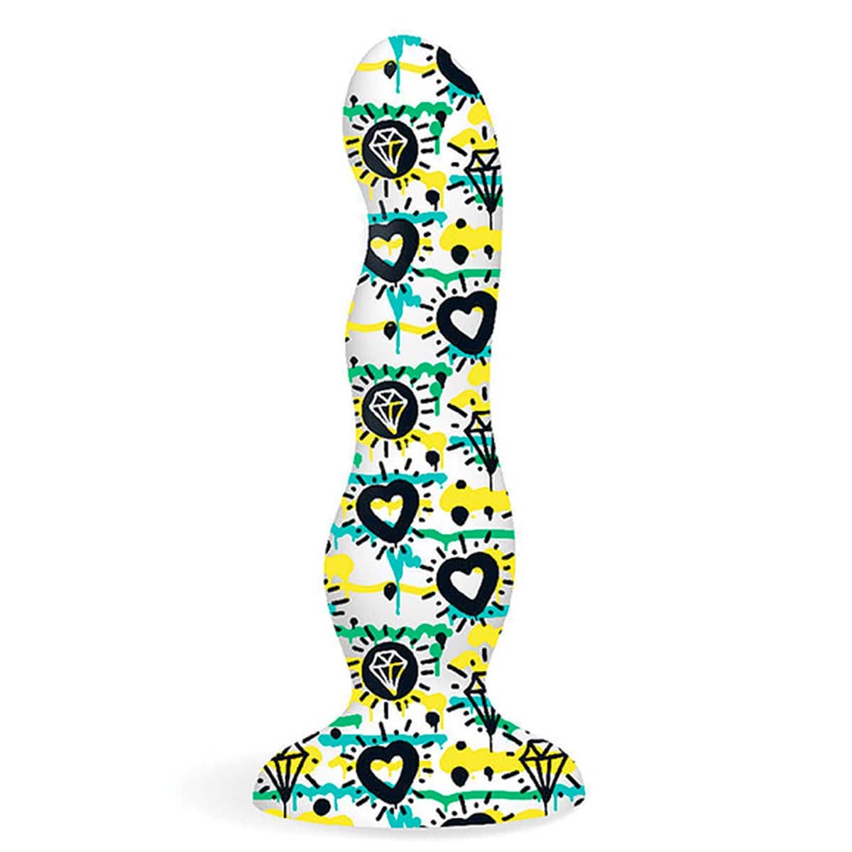 Diamonds & Hearts Suction Dildo *Discontinued* - Sh! Women's Store
