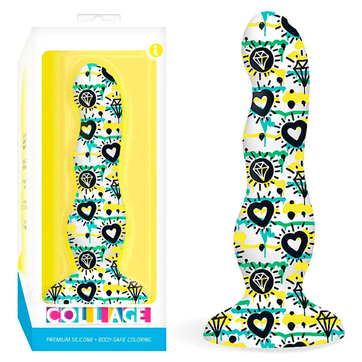Diamonds & Hearts Suction Dildo *Discontinued* - Sh! Women's Store