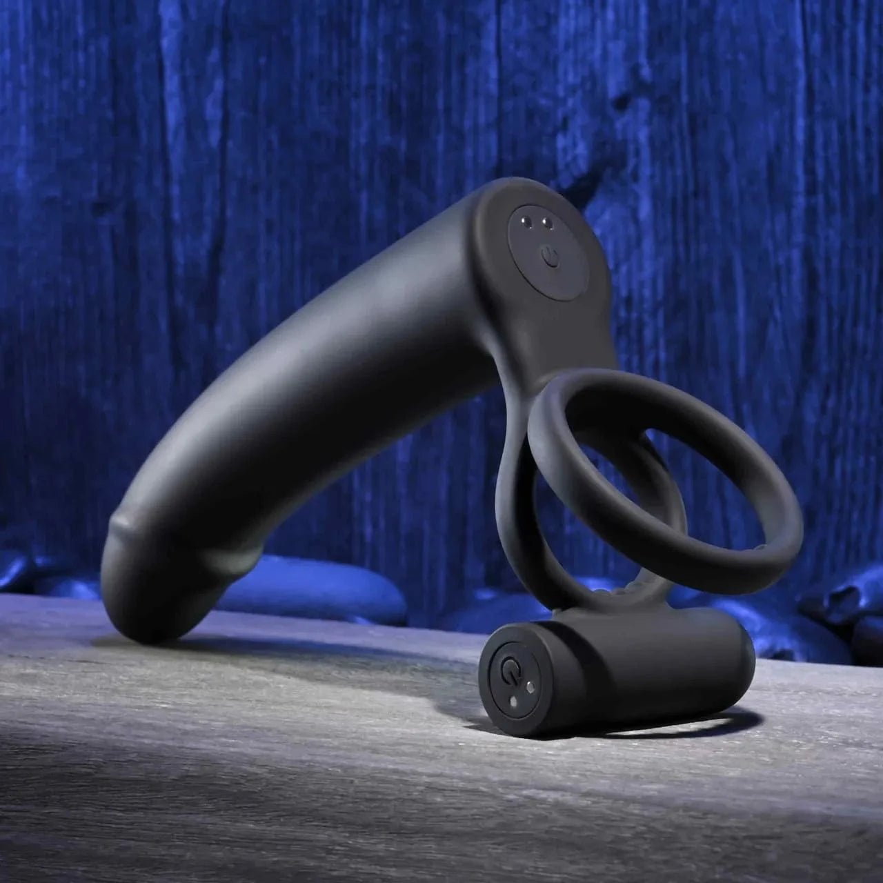 Double Penetration Vibrating Dildo & Cock Ring - Sh! Women's Store