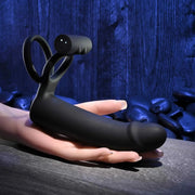 Double Penetration Vibrating Dildo & Cock Ring - Sh! Women's Store