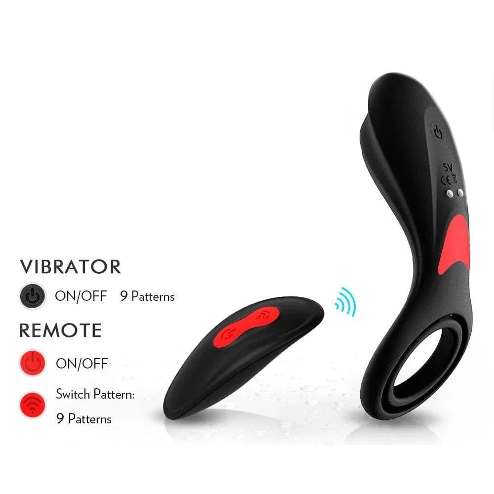 Duo Cock & Balls Vibrating Ring *Discontinued* - Sh! Women's Store