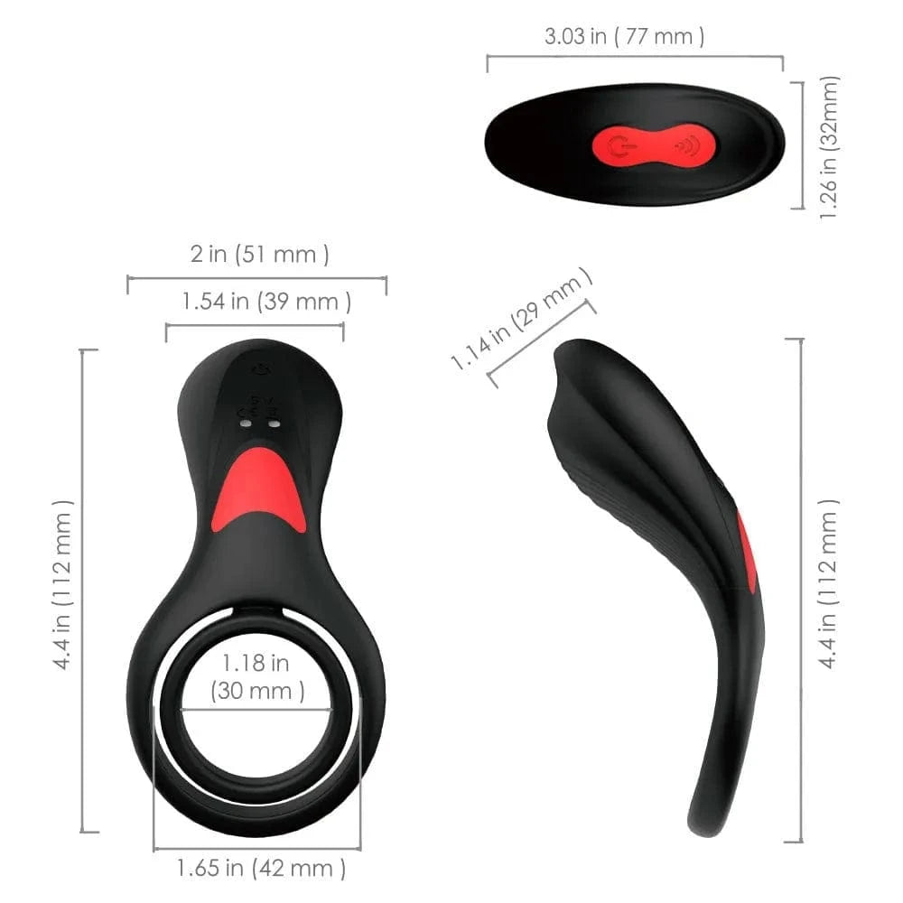 Duo Cock & Balls Vibrating Ring *Discontinued* - Sh! Women's Store