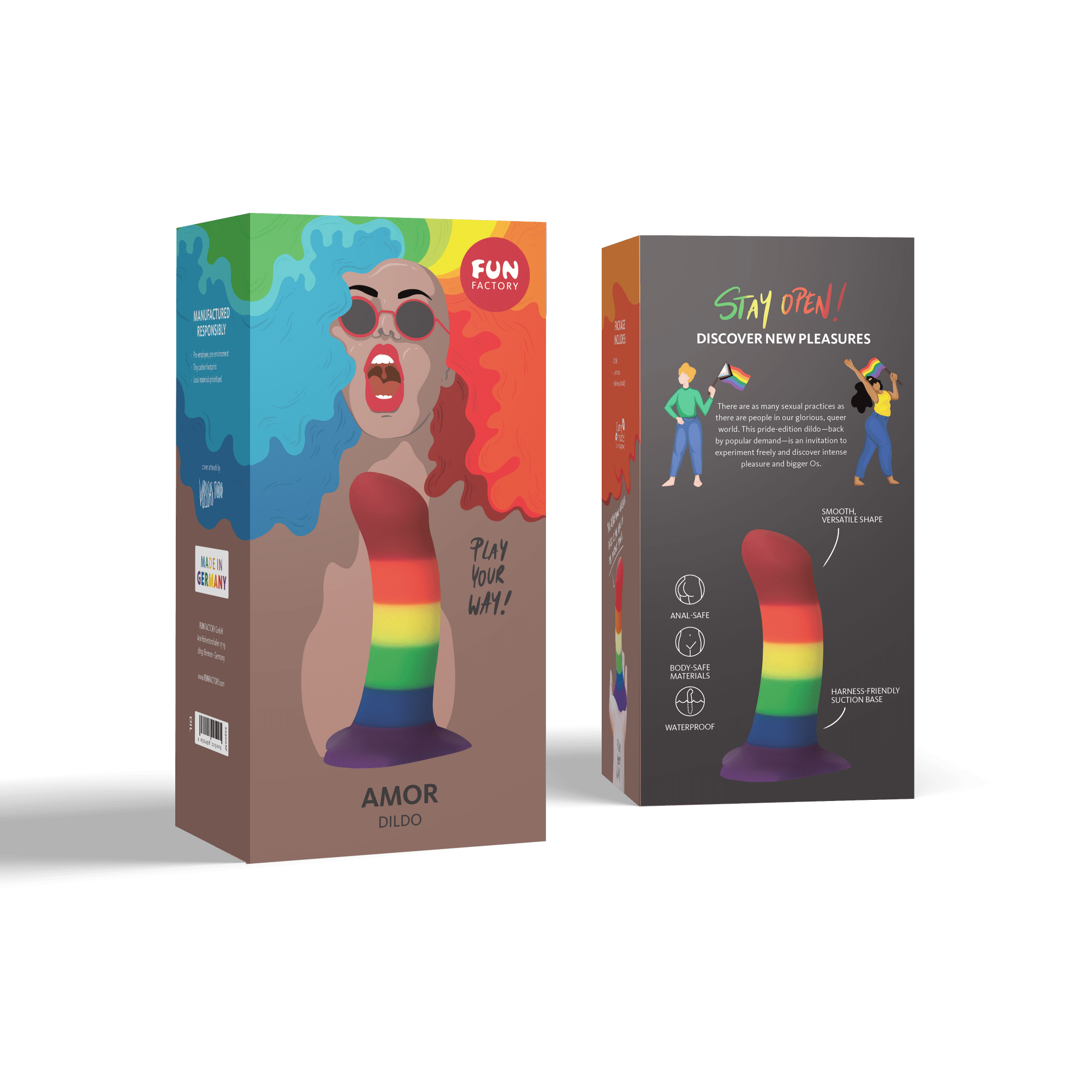 Fun Factory Amor Small Rainbow Dildo - Sh! Women's Store