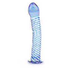 Glass Dildo Blue Spiral Design - Discontinued - Sh! Women's Store