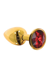 Gold Butt Plug with Jewel Base: 3 Sizes - Sh! Women's Store