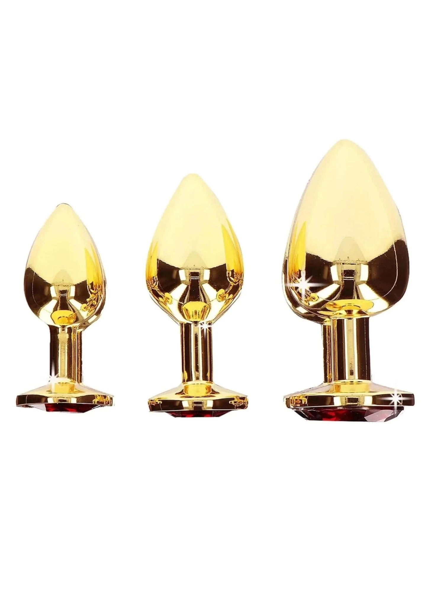 Gold Butt Plug with Jewel Base: 3 Sizes - Sh! Women's Store