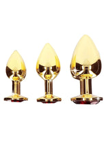 Gold Butt Plug with Jewel Base: 3 Sizes - Sh! Women's Store