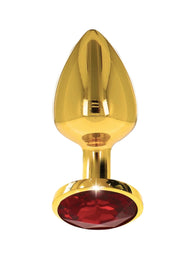 Gold Butt Plug with Jewel Base: 3 Sizes - Sh! Women's Store