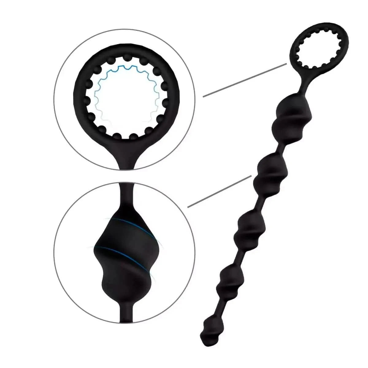 Lala Ribbed Silicone Anal Beads - DISCONTINUED - Sh! Women's Store