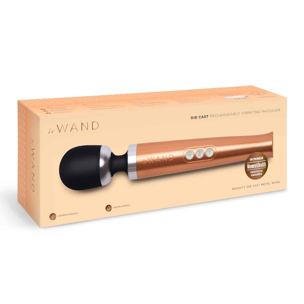 Le Wand Diecast Rechargeable Massager Rose Gold - Sh! Women's Store