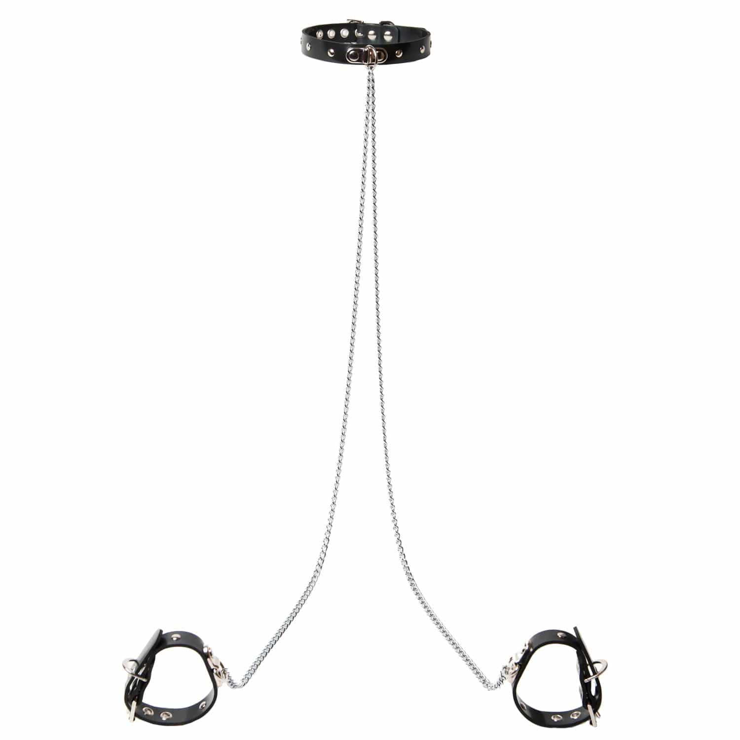 Leather Princess Bondage Collar Cuffs & Chain Set - Sh! Women's Store