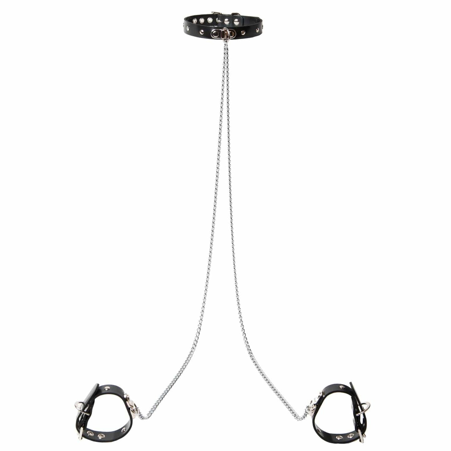 Leather Princess Bondage Collar Cuffs & Chain Set - Sh! Women's Store