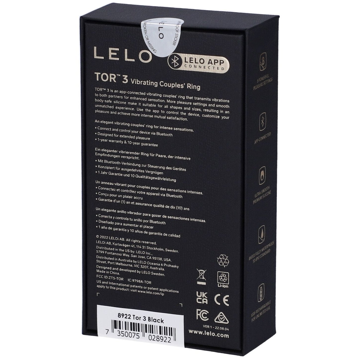 Sh! Women's Store Vibrating Cock Ring Lelo Tor 3 Vibrating Pleasure Ring