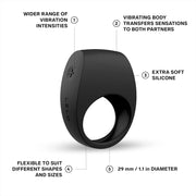 Sh! Women's Store Vibrating Cock Ring Lelo Tor 3 Vibrating Pleasure Ring
