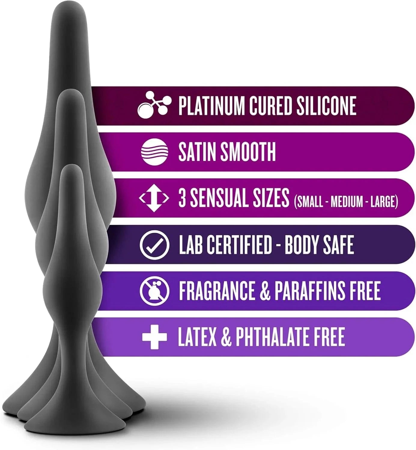 Luxe Beginner Anal Trainer Butt Plug Set - Sh! Women's Store