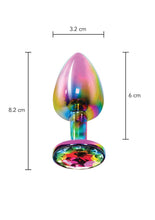 Medium Pride Butt Plug with Rainbow Jewel - Discontinued - Sh! Women's Store