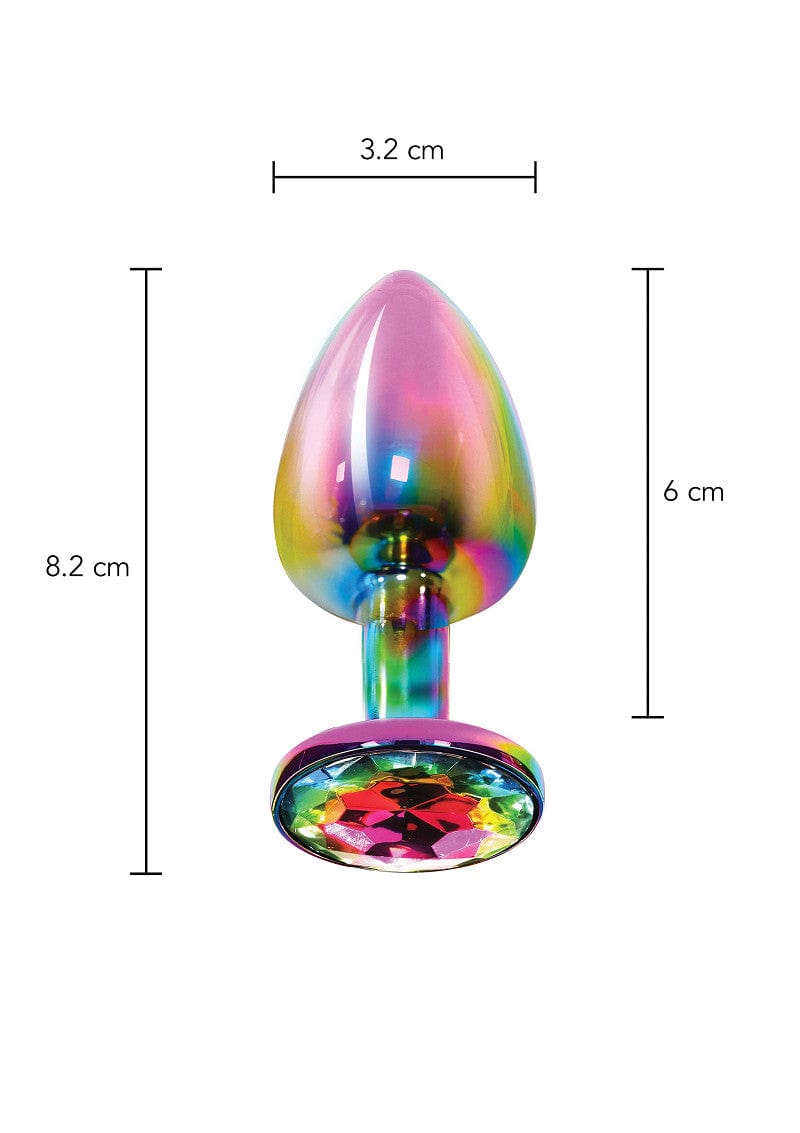Medium Pride Butt Plug with Rainbow Jewel - Discontinued - Sh! Women's Store