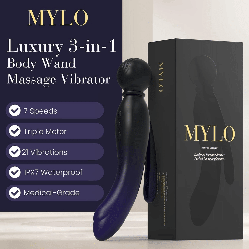 MYLO Luxury 3 - in - 1 Body Wand Massage Vibrator - Sh! Women's Store