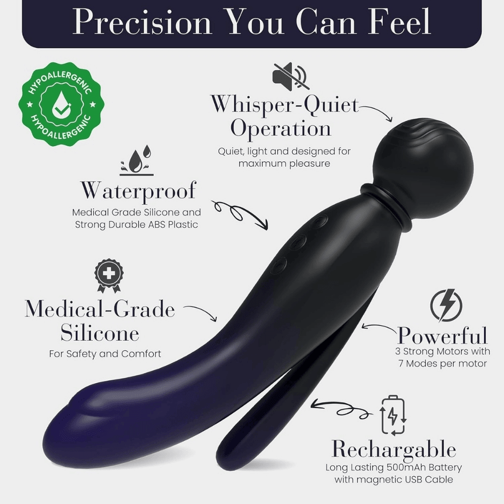 MYLO Luxury 3 - in - 1 Body Wand Massage Vibrator - Sh! Women's Store