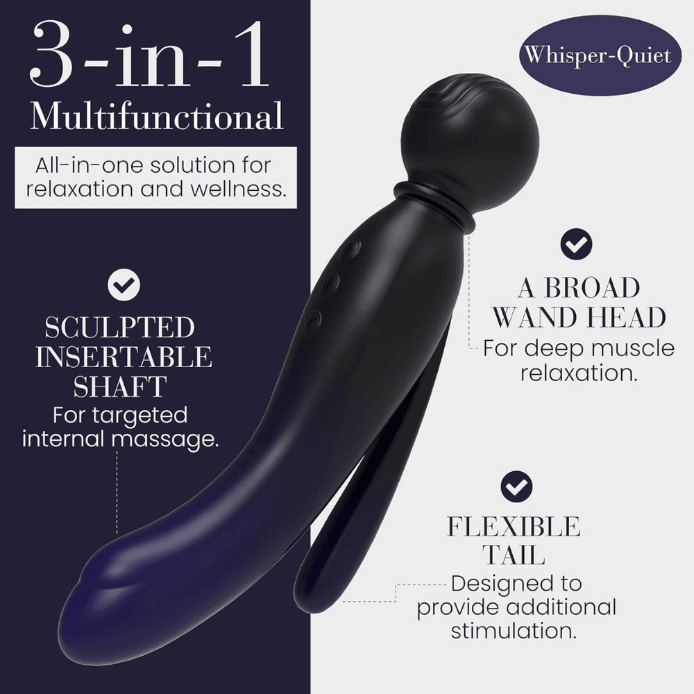 MYLO Luxury 3 - in - 1 Body Wand Massage Vibrator - Sh! Women's Store