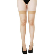 Nude Seamed Stockings With Bow - Sh! Women's Store
