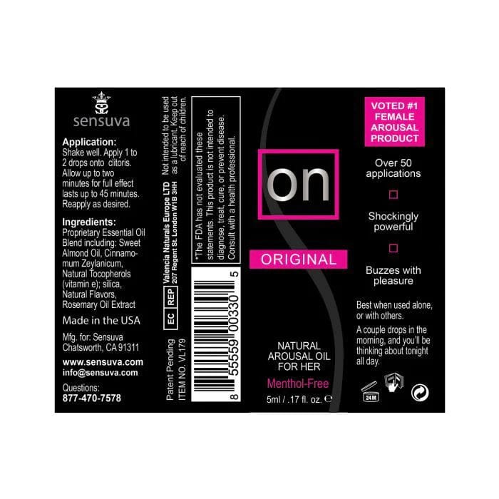 ON Natural Arousal Oil 5ml *Discontinued* - Sh! Women's Store
